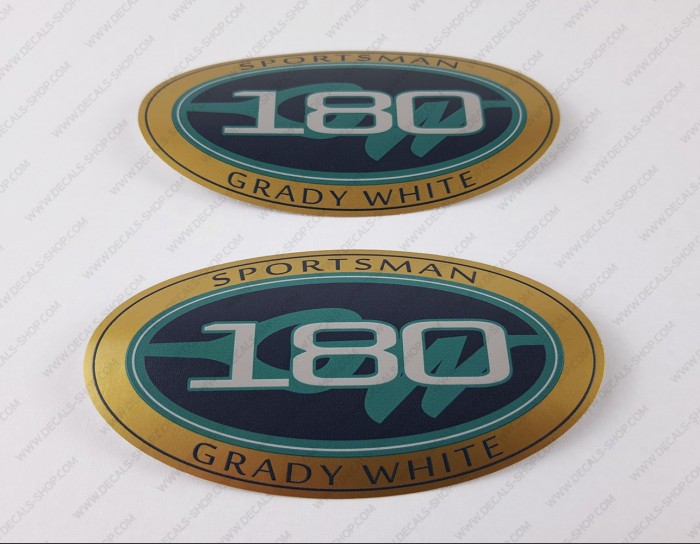 Grady White 180 Sportsman Decals Set of 2 x 5"